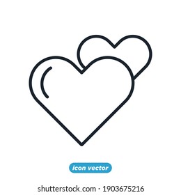 heart icon template color editable. Love symbol vector illustration for graphic and web design.