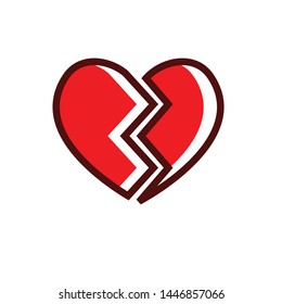 Heart icon template, love heart vector design elements