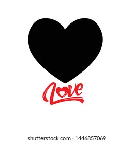 Heart icon template, love heart vector design elements