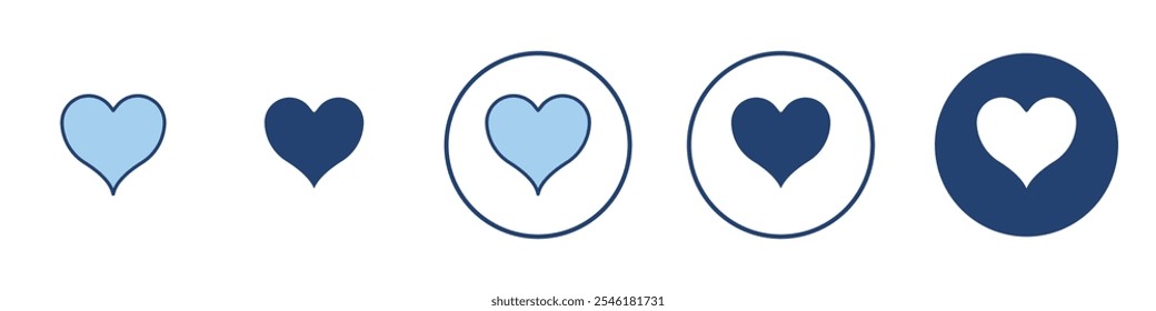 Heart icon Thin line art isolated