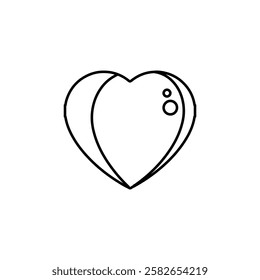 heart icon thin line outline sign