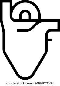 heart icon. Thin linear style design isolated on white background