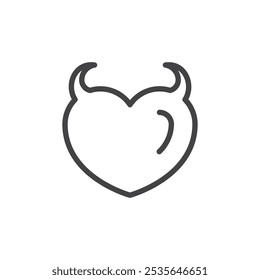Heart icon Thin outline art symbol