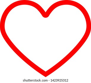 Heart icon. This sign can be used for print, social web, logo, web, mobile app. Outline valentine heart. 