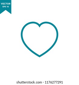heart icon in trendy flat design, love sign