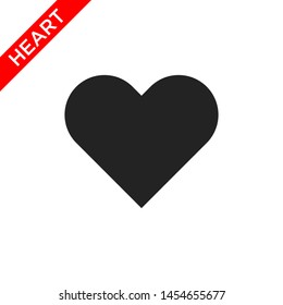heart icon in trendy flat design