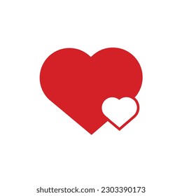 Heart icon in trendy flat design.
