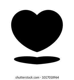 Heart icon in trendy flat style. 