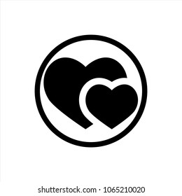 Heart icon in trendy flat style isolated on background. Heart icon page symbol for your web site design  logo, app, UI. Vector EPS10