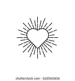 Heart icon in trendy flat style isolated on background. Heart icon page symbol for your web site design Heart icon logo, app, UI. Heart icon Vector illustration, EPS10.