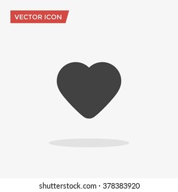 Heart Icon in trendy flat style isolated on grey background. Love symbol for your web design, logo, UI. Vector illustration, EPS10.