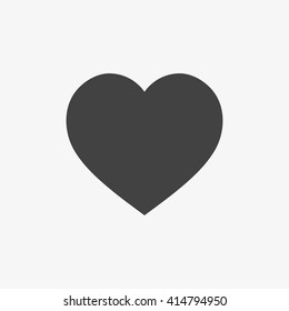 Heart Icon in trendy flat style isolated on grey background. Love symbol for your web site design, logo, app, UI. Vector illustration, EPS10.