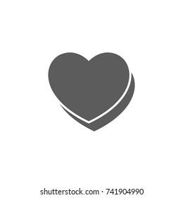 Heart icon in trendy flat style isolated on white background. Symbol for your web site design, logo, app, UI. Vector illustration, EPS