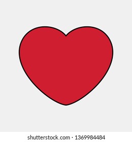 Heart icon valentine day quality vector illustration cut
