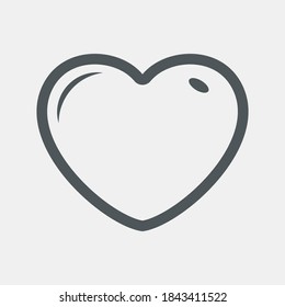 Heart icon valentine day quality vector illustration cut
