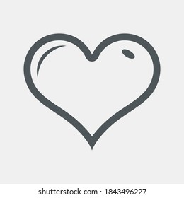 Heart icon valentine day quality vector illustration cut