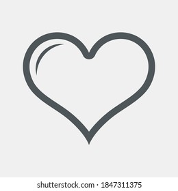Heart icon valentine day quality vector illustration cut