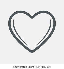 Heart icon valentine day quality vector illustration cut