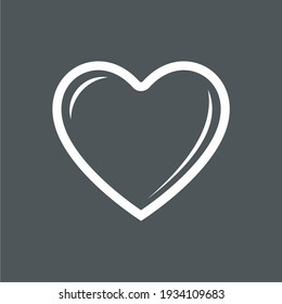 Heart icon valentine day quality vector illustration cut