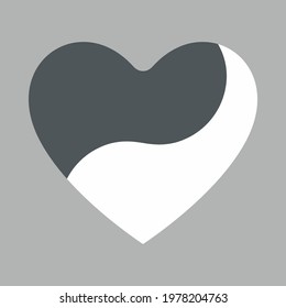 Heart icon valentine day quality vector illustration cut