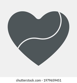 Heart icon valentine day quality vector illustration cut