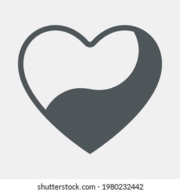 Heart icon valentine day quality vector illustration cut