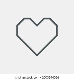 Heart icon valentine day quality vector illustration cut