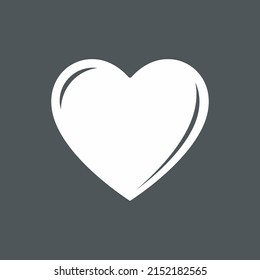 Heart icon valentine day quality vector illustration cut