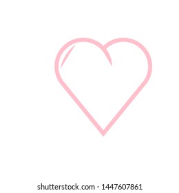 Heart Icon For Valentines Day. Vector Design Symboll Illustration
