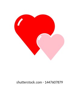 Heart Icon For Valentines Day. Vector Design Symboll Illustration