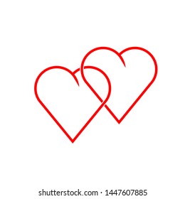 Heart Icon For Valentines Day. Vector Design Symboll Illustration