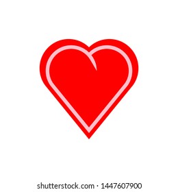 Heart Icon For Valentines Day. Vector Design Symboll Illustration
