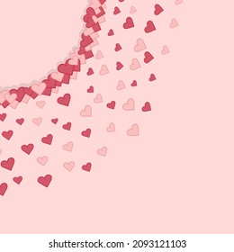 Heart Icon. Valentine's Day.Heart background.Vector Illustration.