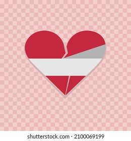 Heart Icon. Valentine's Day.Heart background.Vector Illustration.