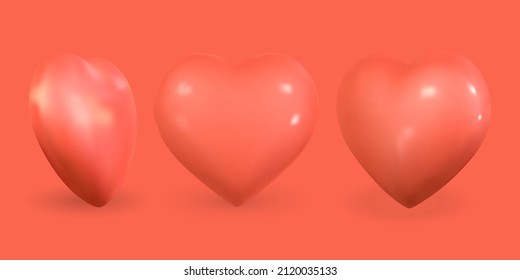 Heart Icon. Valentine's Day.Heart background.Vector Illustration.