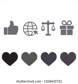 Heart icon  vector 10 eps design