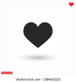 Heart icon  vector 10 eps design. lorem ipsum Flat Design JPG