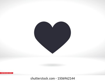 Icono de corazón, diseño vectorial de 10 pasos. lorem ipsum Flat Design JPG