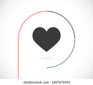 Heart icon vector 10 eps design. lorem ipsum Flat Design JPG