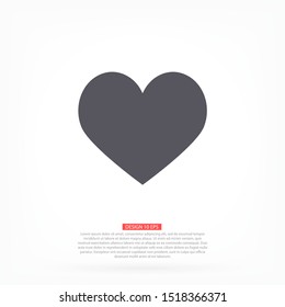 Heart icon vector 10 eps design. lorem ipsum Flat Design JPG