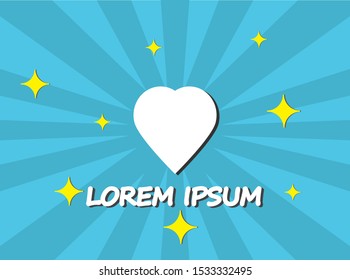 Heart icon vector 10 eps design. lorem ipsum Flat Design JPG