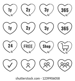 Heart icon vector