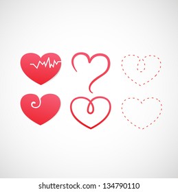  heart icon vector