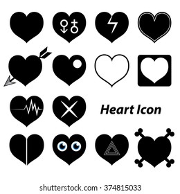 heart icon vector