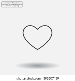 heart icon vector.