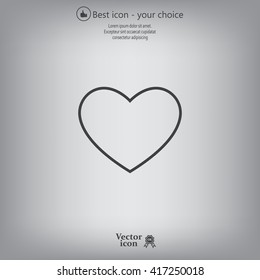 heart icon vector.