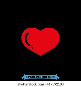 Heart icon vector