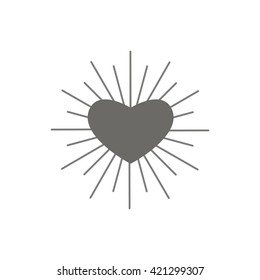 Heart icon. Vector.