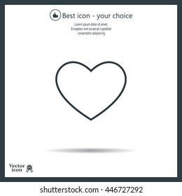 heart icon vector.