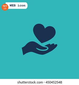  Heart icon vector .